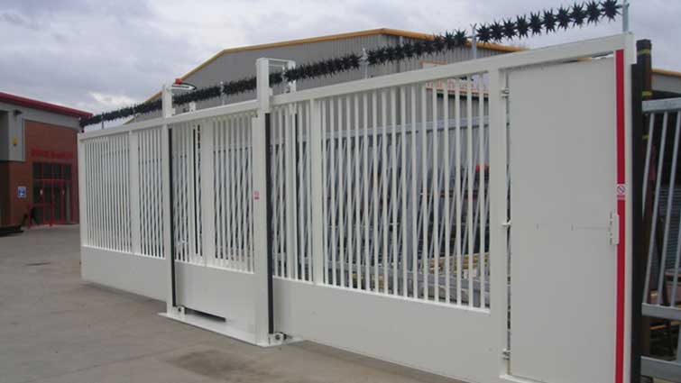 White Sliding Gate
